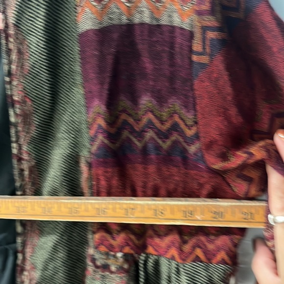 Soft Surroundings Izmir Patchwork Cardigan Jacket Sz Med Brown Embroidery Boho - Picture 8 of 9